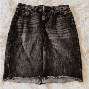 Black Denim Skirt